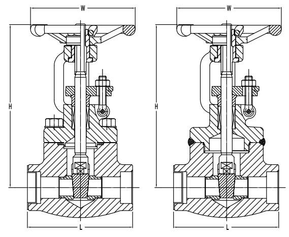 Bolted Bonnet Forged Gate Valve desc