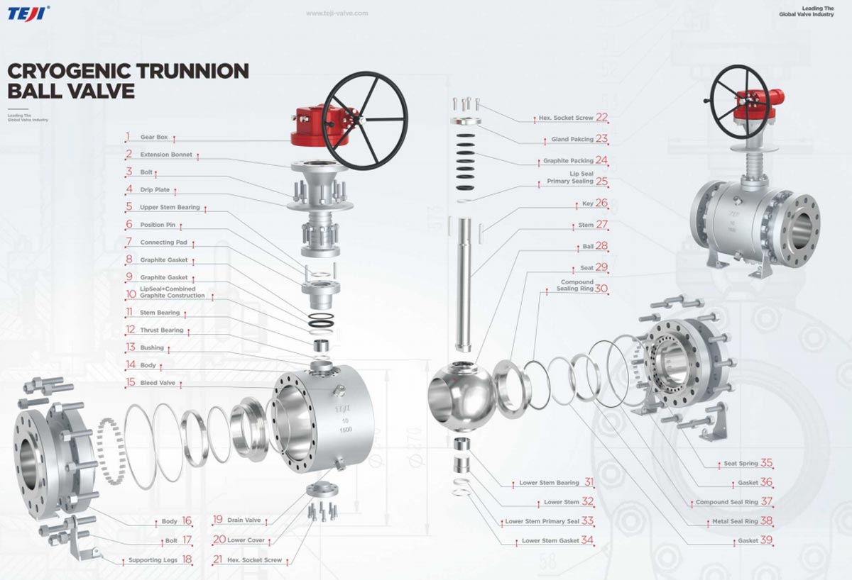 Cryogenic ball valve LB in