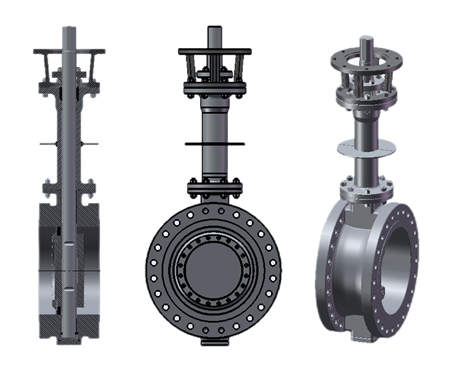Cryogenic Side Entry Triple Offset Butterfly Valve desc