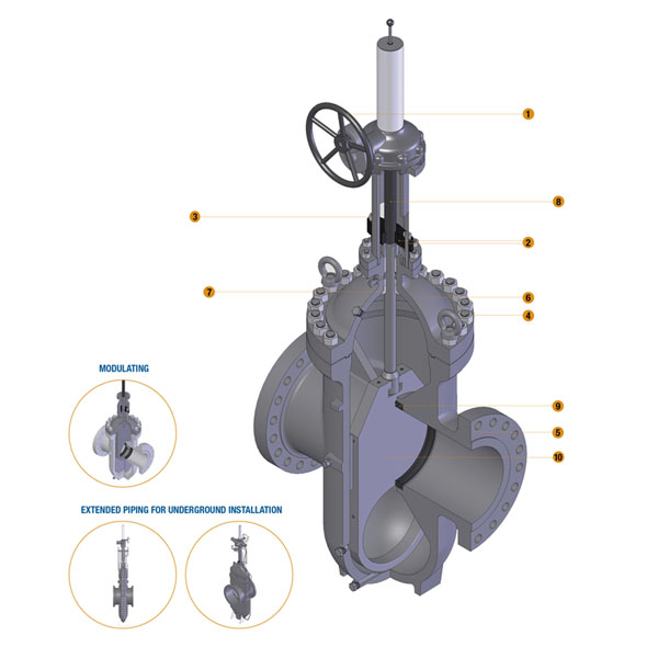 Parallel slide gate valve desc