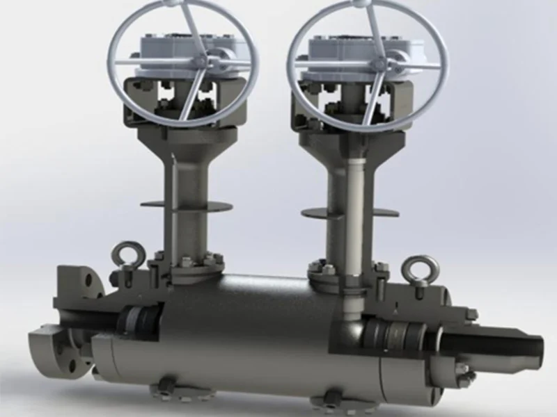 working principle of a cryogenic double block bleed ball valves