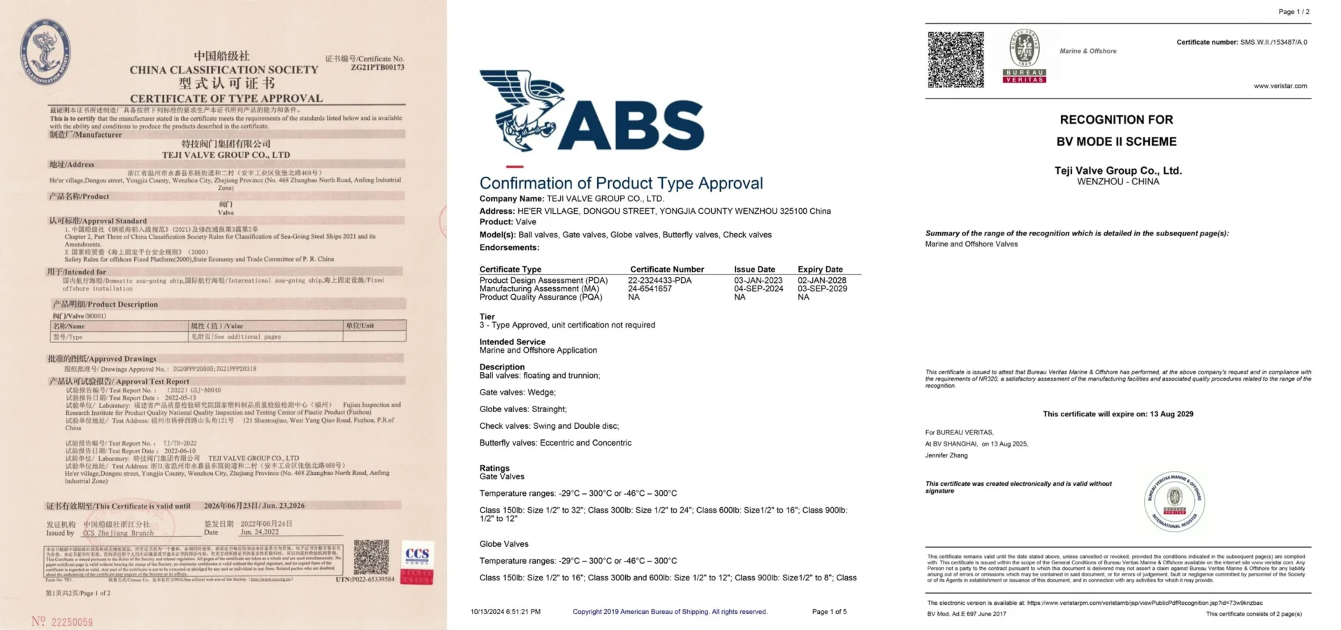 teji valves at marintec china
